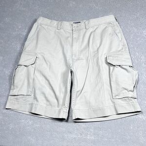 Polo Ralph Lauren Shorts Mens 36 Khaki Tan Cargo Shorts 100% Cotton Pockets